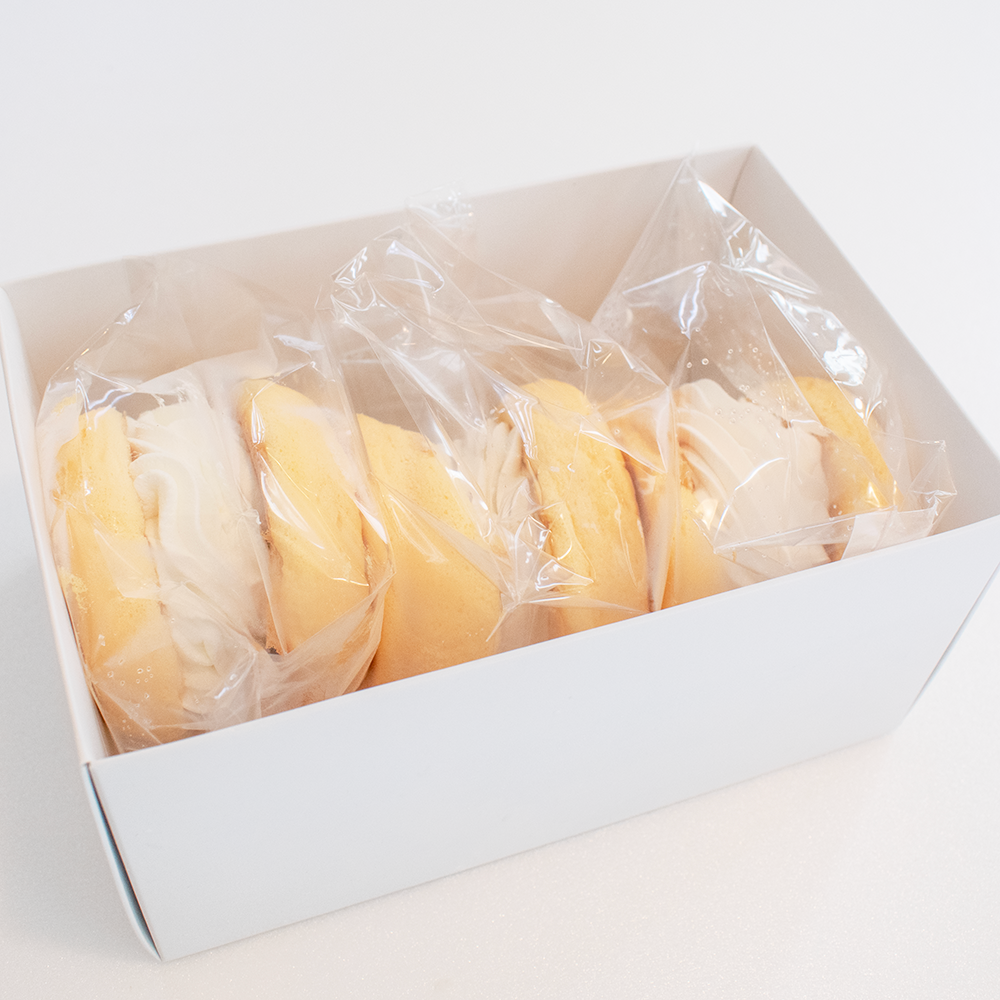 ふわふわパンケーキ3種3個入(プレーン・コーヒー・紅茶).